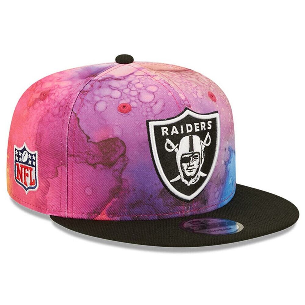 New Era Las Vegas Raidersโ Crucial Catch 2022 NFL Ink-Dyed 9FIFTY Snapback Hat